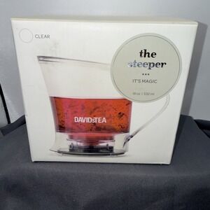 DAVIDs Tea 18 oz Bottom Dispensing Loose-Leaf Tea Infuser/ Steeper With Lid NIB